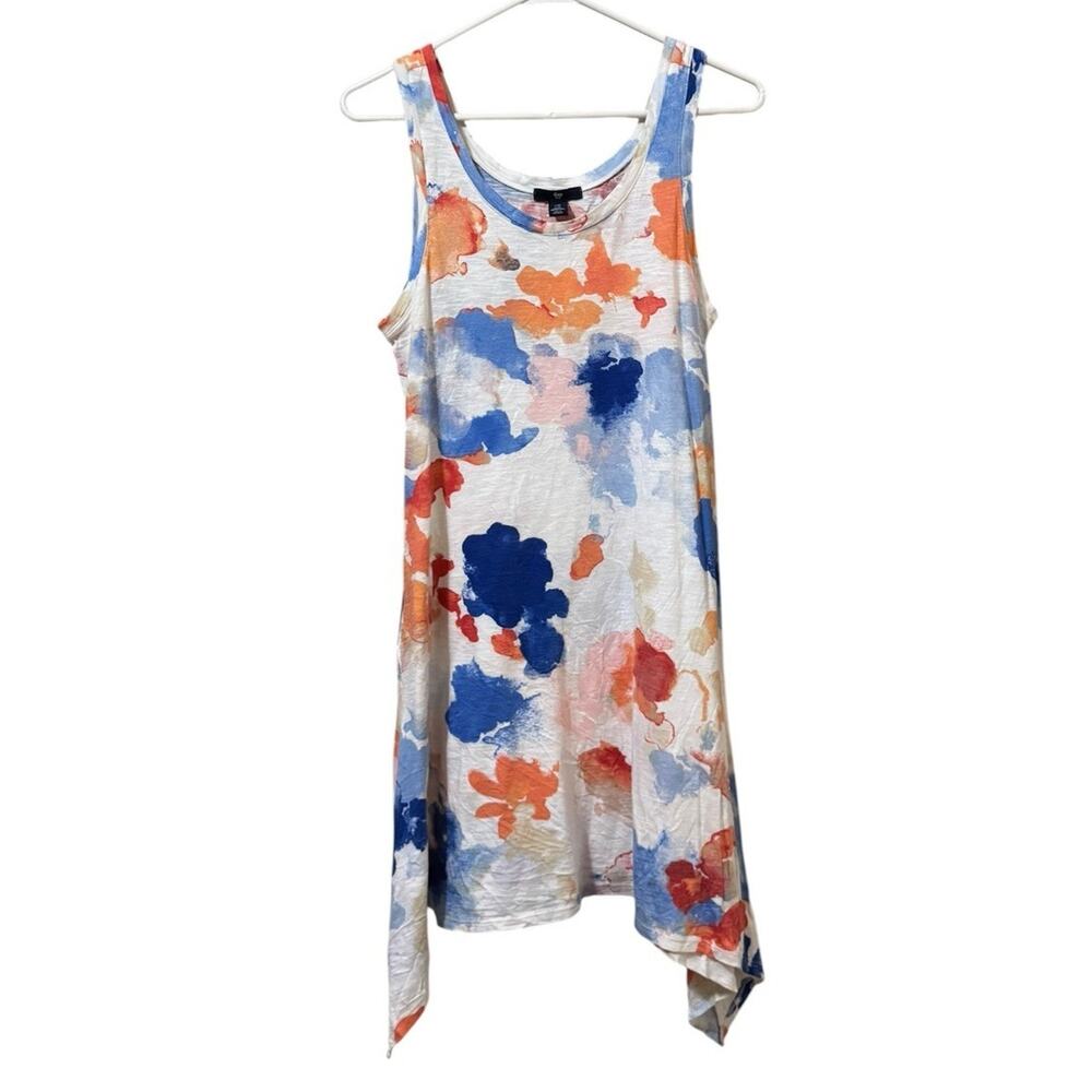 Gap Women Sleeveless Dress Size XS Asymmetrical Hem Beach Colorful Stretch